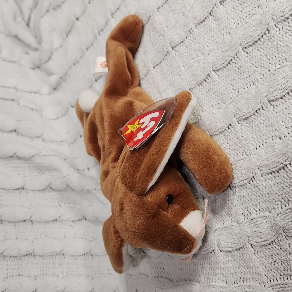 Vintage Ty Beanie Baby Original "Ears" Bunny 1995 P.E.Pellets